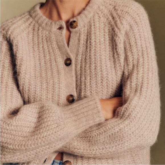 Sezane Sweaters - Sezane Beige Emile Cardigan